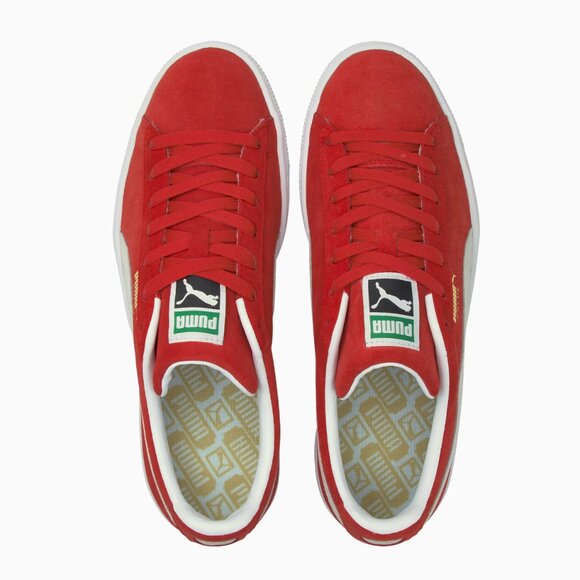 PUMA Red White Suede Classic XXI Leather Shoes 11.5 like New - Picture 8 of 15